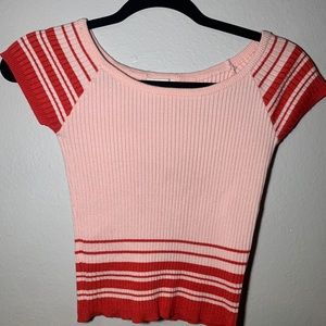 LA Hearts Cropped Ribbed Top